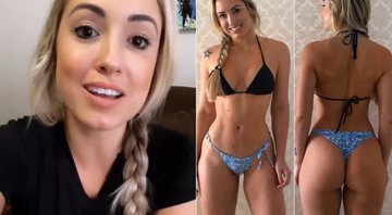 Jéssica Mueller mostrou na web o antes e depois de seu corpo após a dieta - Foto: Reprodução/ Instagram