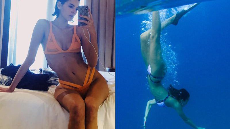 Bruna Marquezine exibiu o corpão de biquíni e mergulhou nas águas cristalinas de Fernando de Noronha - Foto: Reprodução/ Instagram