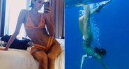 Bruna Marquezine exibiu o corpão de biquíni e mergulhou nas águas cristalinas de Fernando de Noronha - Foto: Reprodução/ Instagram