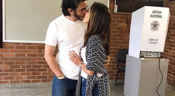 Túlio Gadêlha mostrou foto de beijo em Fátima Bernardes e agradeceu o apoio de todos nas eleições - Foto: Reprodução/ Instagram