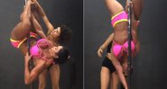 Gracyanne Barbosa fico de ponta cabeça em movimento do pole dance - Foto: Reprodução/ Instagram