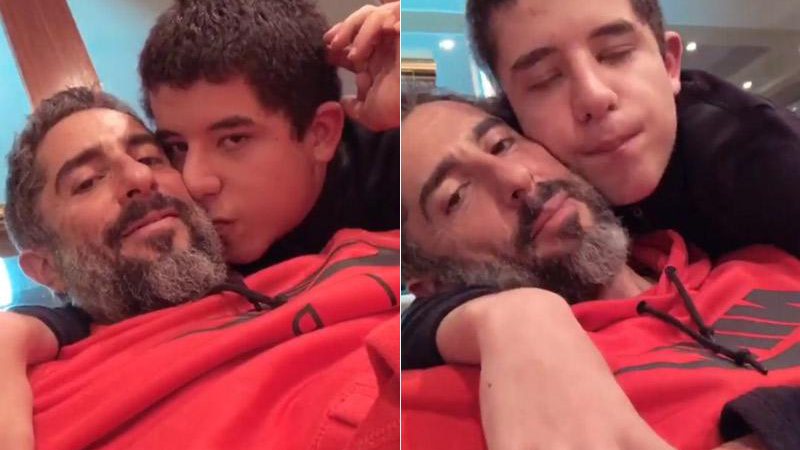 Marcos Mion posou com o filho, Romeo, de 13 anos, e publicou uma linda mensagem na web - Foto: Reprodução/ Instagram