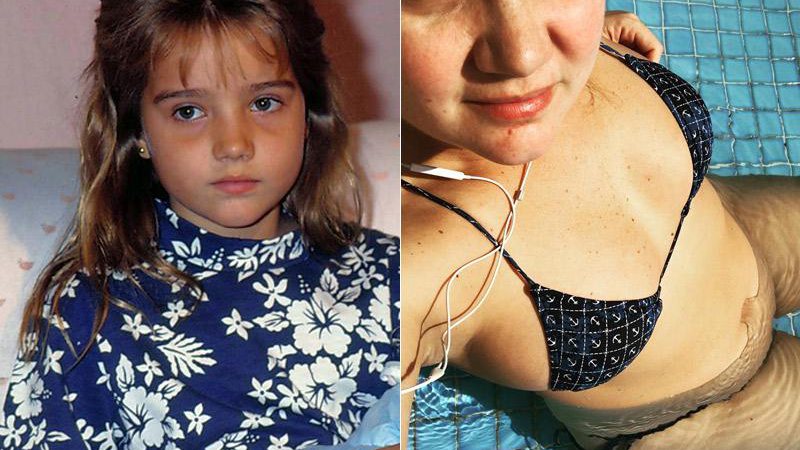 Tatyane Goulart na novela Felicidade (1991), e em foto atual, grávida pela primeira vez - Foto: Bazílio Calzans/ TV Globo e Reprodução/ Instagram