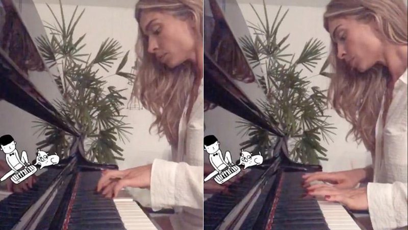 Grazi mostrou sua primeira aula de piano na web - Foto: Reprodução/ Instagram