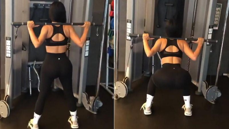 Kim Kardashian mostrou treino para o bumbum e as pernas na web - Foto: Reprodução/ Instagram