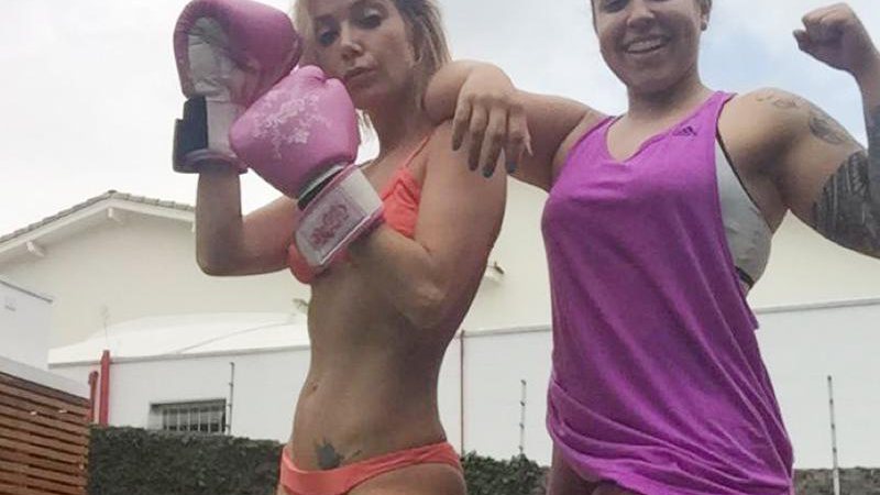 Luiza Possi exibiu a boa forma durante aula-treino de boxe nesta quarta-feira (07/11) - Foto: Reprodução/ Instagram