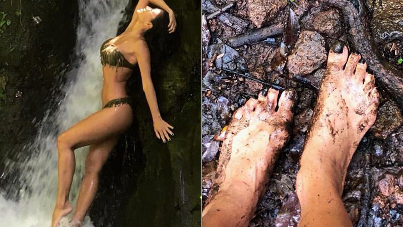 Nicole Scherzinger recarregou as energias em cachoeira e exibiu corpo irretocável - Foto: Reprodução/ Instagram