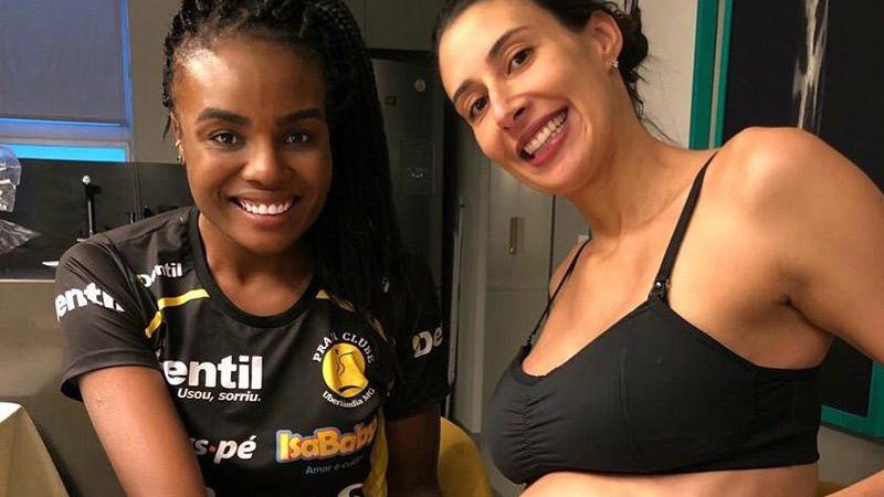 Sheilla Castro recebeu a visita de Fabiana Claudino na maternidade - Foto: Reprodução/ Instagram
