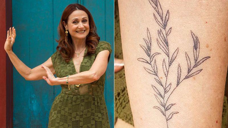 Zezé Polessa fez sua primeira tatuagem aos 65 anos - Foto: TV Globo/ Estevam Avellar e Felipe Carvalho/ Revista Marie Claire