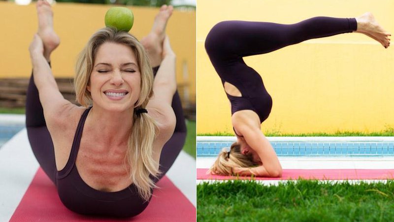 Letícia Spiller costuma mostrar as posturas da ioga na web - Foto: Reprodução/ Instagram