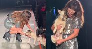 Paula Fernandes posou com cãozinho durante show em Taquari, no RS, e pediu por mais amor pelos animais e pelas pessoas - Foto: Reprodução/ Instagram