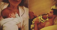 Sabrina Sato e Duda Nagle com a pequena Zoe no peito - Foto: Reprodução/ Instagram
