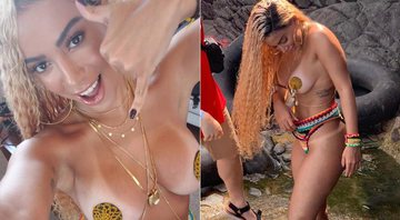 Anitta nos bastidores do videoclipe de Bola Rebola, gravado em Salvador, na Bahia - Foto: Reprodução/ Instagram