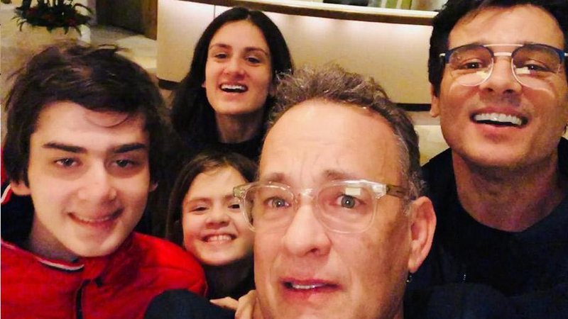 Celso Portiolli encontrou Tom Hanks e pediu um selfie para o ator - Foto: Reprodução/ Instagram