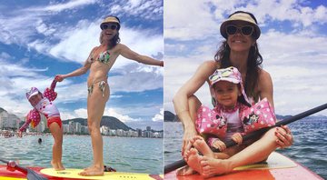Flávia Monteiro se divertiu com a filha e o marido na praia de Copacabana - Foto: Reprodução/ Instagram