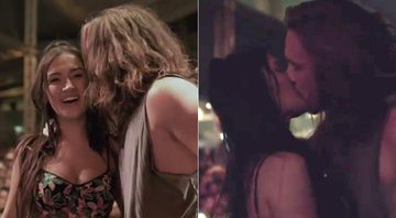 Imagem Vitor Kley e Gabriela Melim, do Melim, se beijam durante show e assumem romance