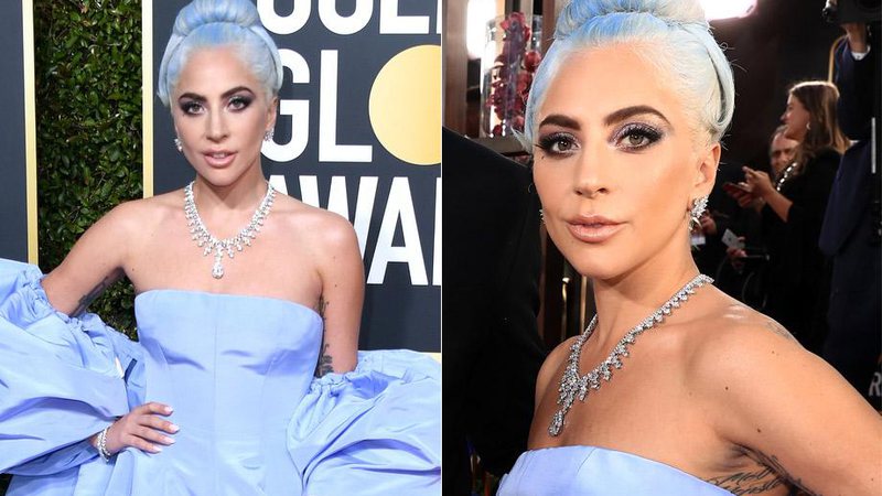 Lady Gaga usou joias avaliadas em 19 milhões de reais na cerimônia de premiação do Globo de Ouro - Foto: Reprodução/ Instagram/ @goldenglobes