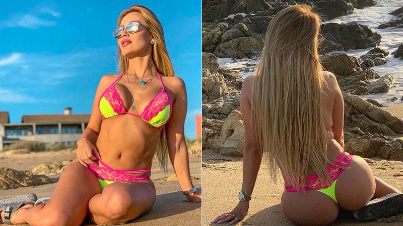 Letícia Santiago posou de biquíni em praia uruguaia e chamou a atenção pela boa forma - Foto: Reprodução/ Instagram