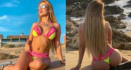 Letícia Santiago posou de biquíni em praia uruguaia e chamou a atenção pela boa forma - Foto: Reprodução/ Instagram