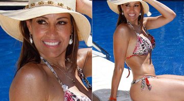 Solange Frazão exibiu corpo irretocável em foto de biquíni à beira da piscina - Foto: Reprodução/ Instagram