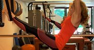 Angélica durante treino de Pilates, mostrado hoje em rede social - Foto: Reprodução/Instagram