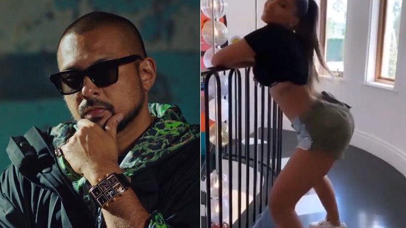 Anitta ganhou elogios do rapper Sean Paul ao rebolar segurando em um corrimão - Foto: Reprodução/ Instagram