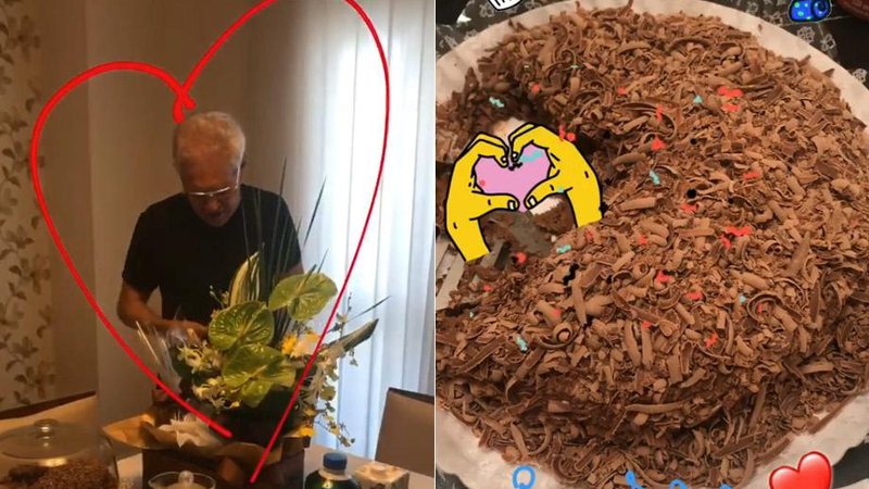 Carlos Alberto ganhou bolo, flores e declaração de amor em seu aniversário de 84 anos - Foto: Reprodução/ Instagram