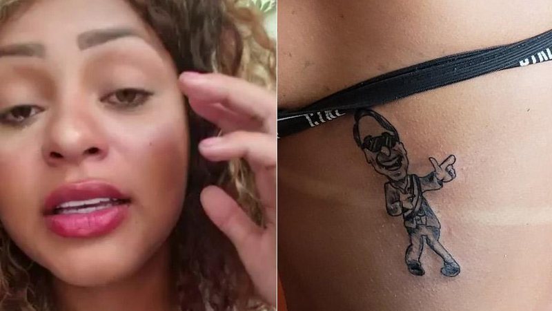 Erika Canela diz ter sido impedida de desfilar por causa de tatuagem de Jair Bolsonaro - Foto: Reprodução/ Instagram