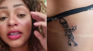 Erika Canela diz ter sido impedida de desfilar por causa de tatuagem de Jair Bolsonaro - Foto: Reprodução/ Instagram