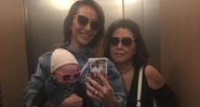 Sabrina, Zoe e Kika Sato em foto tirada em elevador - Foto: Reprodução/Instagram