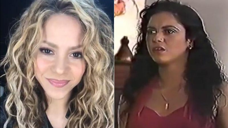 Shakira em foto atual, e na época em que atuou na novela El Oasis - Foto: reprodução/ Instagram