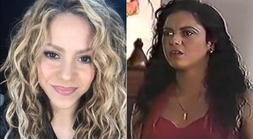 Shakira em foto atual, e na época em que atuou na novela El Oasis - Foto: reprodução/ Instagram