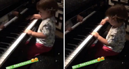 Gabriel, filho de Andressa Suita com Gusttavo Lima, ao piano - Foto: Reprodução/Instagram