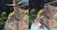Flavia Alessandra mostrou salto na piscina em câmera lenta - Foto: Reprodução/ Instagram