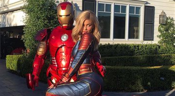 Kylie Jenner e Travis Scott se vestiram de Capitã Marvel e Homem de Ferro para a estreia de Vingadores: Ultimato - Foto: Reprodução/ Instagram