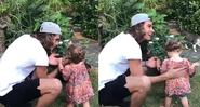 Rafael Vitti “treinando” para ser pai, em vídeo mostrado por Tatá Werneck - Foto: Reprodução/Instagram