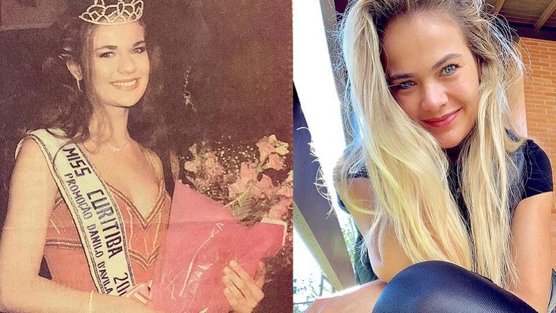 Antes e depois: Thaís Pacholek como Miss Curitiba e atualmente - Foto: Reprodução/Instagram