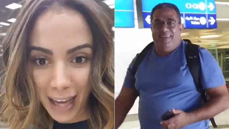 Anitta fez surpresa para o pai no aeroporto de Dubai - Foto: Reprodução/ Instagram