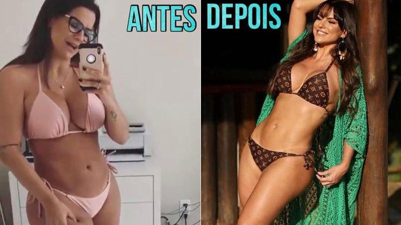Carol Dias mostrou antes e depois de eliminar 11 quilos na web - Foto: Reprodução/ Instagram