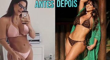 Carol Dias mostrou antes e depois de eliminar 11 quilos na web - Foto: Reprodução/ Instagram