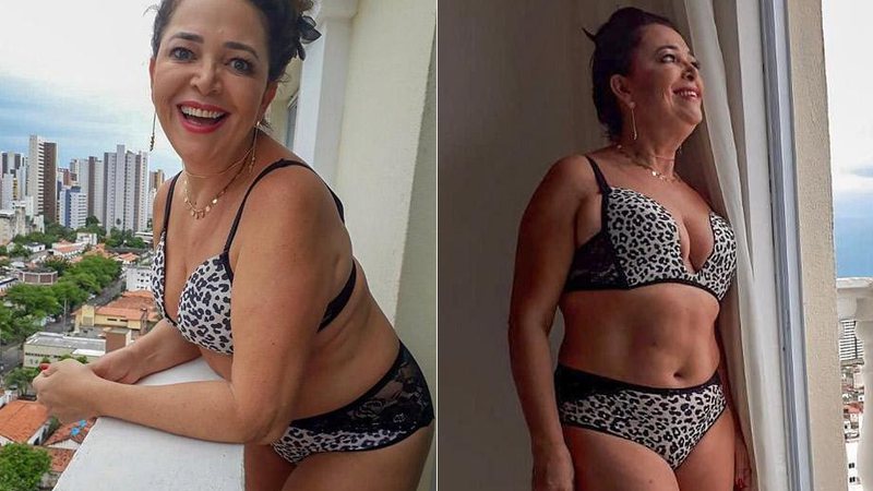 Tereza Souza, do BBB 19, posou de lingerie e incentivou mulheres com mais de 50 anos a valorizarem o corpo - Foto: Reprodução/ Instagram