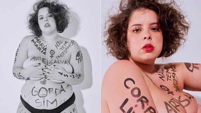 Guilhermina Libânio posou de calcinha e com o corpo pintado - Foto: Reprodução/ Instagram