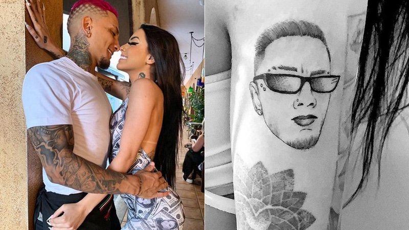 MC Mirella tatuou o rosto do namorado, Dynho Alves - Foto: Reprodução/ Instagram