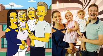 Michel Teló, Thais Fersoza, Melinda e Teodoro foram transformados em personagens de Os Simpsons - Foto: Reprodução/ Instagram