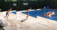 Pedro Scooby mostra acrobacias de Dom na piscina e brinca: “Morre não, Luana” - Foto: Reprodução/Instagram