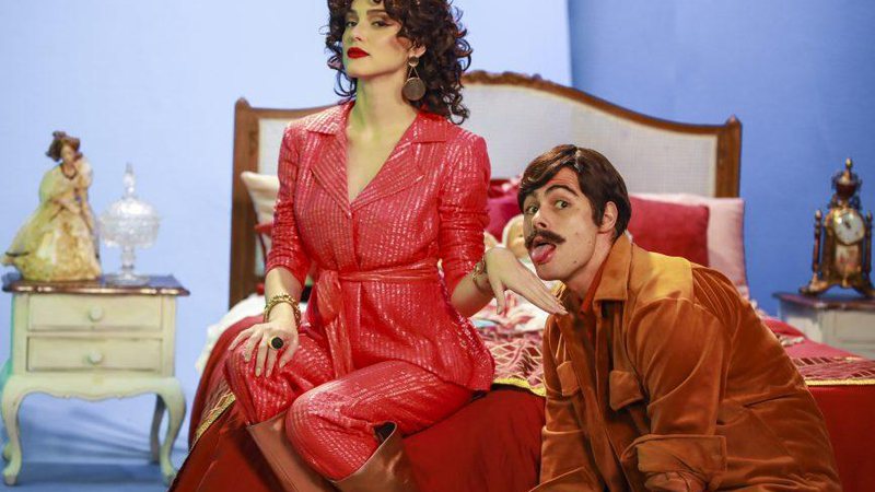 Rafael Vitti e Isabelle Drummond caracterizados como Sinhozinho Malta e Viúva Porcina - Foto: TV Globo/ Paulo Belote
