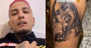 Dynho Alves tatuou o rosto de MC Mirella e mostrou no Dia dos Namorados - Foto: Reprodução/ Instagram