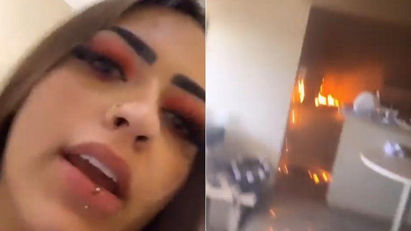MC Mirella mostra cozinha em chamas na web e preocupa fãs - Foto: Reprodução/ Instagram