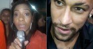 Edlaine Alcântara conseguiu chamar a atenção de Neymar usando um microfone de karaokê - Foto: Reprodução/ Instagram