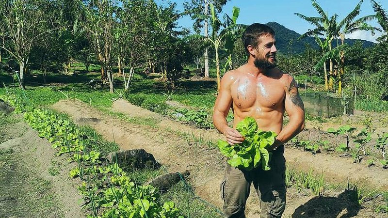 Rafael Cardoso mostra colheita de orgânicos e a web fica em polvorosa - Foto: Reprodução/ Instagram